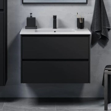 MOLDE 80x55x46 cm allaskaappi pesualtaalla, musta