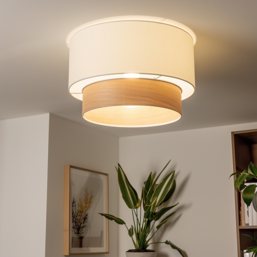 Monikäyttöinen KERIA-varjostin, halkaisija 50 cm, valkoinen/beige