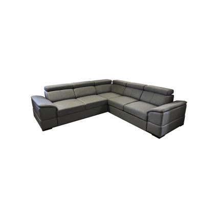 Monikäyttöinen, vuoteeksi avattava kulmasohva säilytystilalla GRANADA, tummanharmaa