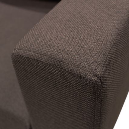 Monikäyttöinen U-muotoinen avattava kulmasohva säilytystilalla SEYA ruskea