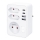 Monipistorasia 1x16 A + 2x 2,5 A, 2x USB (A + C), valkoinen