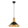 MONZA riippuvalaisin kaapelilla, 1xE27/40W/230V, Ø 30 cm, musta/kulta