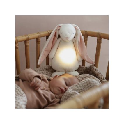 Moonie - Snuggle buddy melodialla ja valolla 2.0 pupu powder