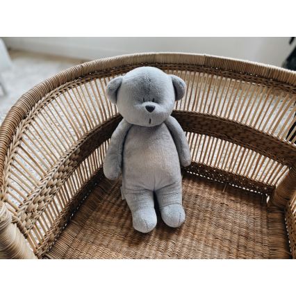 Moonie - Snuggle buddy melodialla ja valolla pieni karhu 2.0 hopea