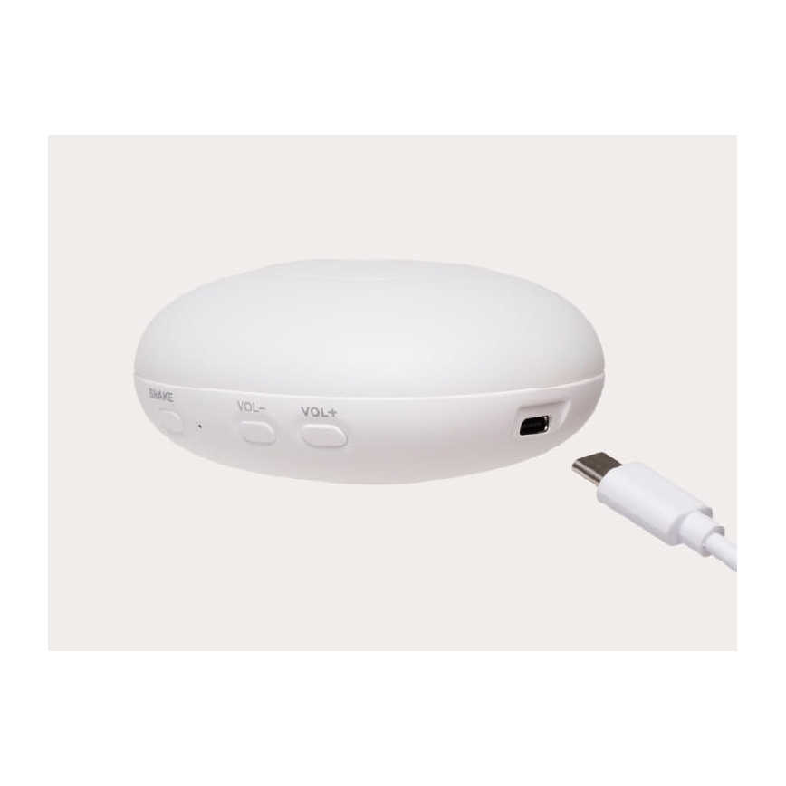 Moonie - Snuggle buddy melodialla ja valolla pieni karhu 2.0 organic harmaa