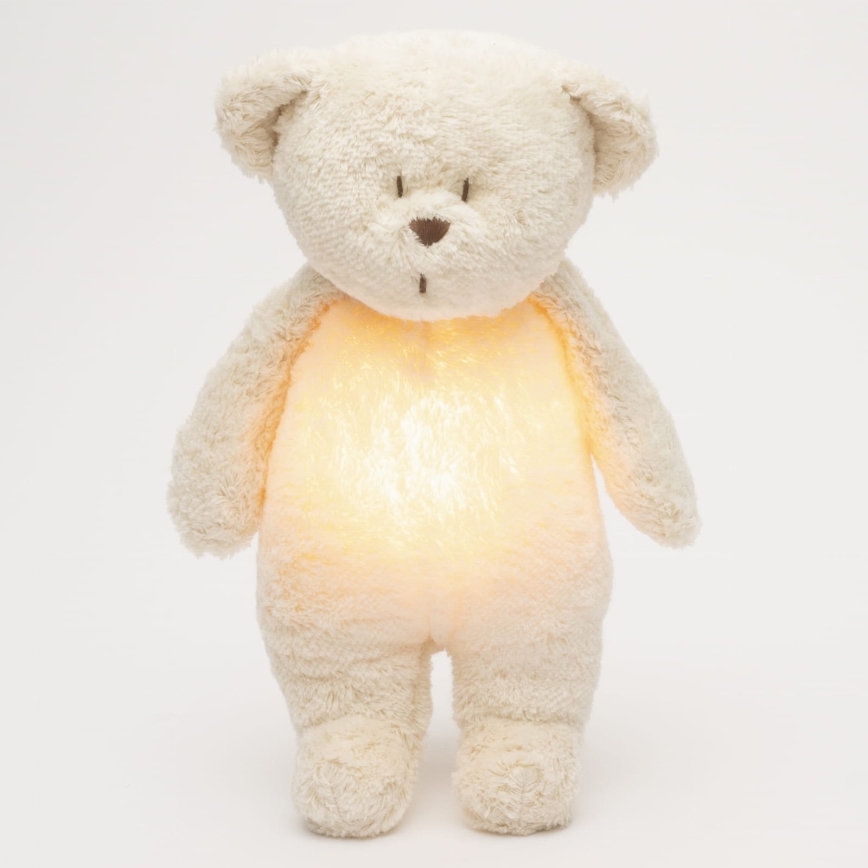Moonie - Snuggle buddy melodialla ja valolla pieni karhu 2.0 organic polar