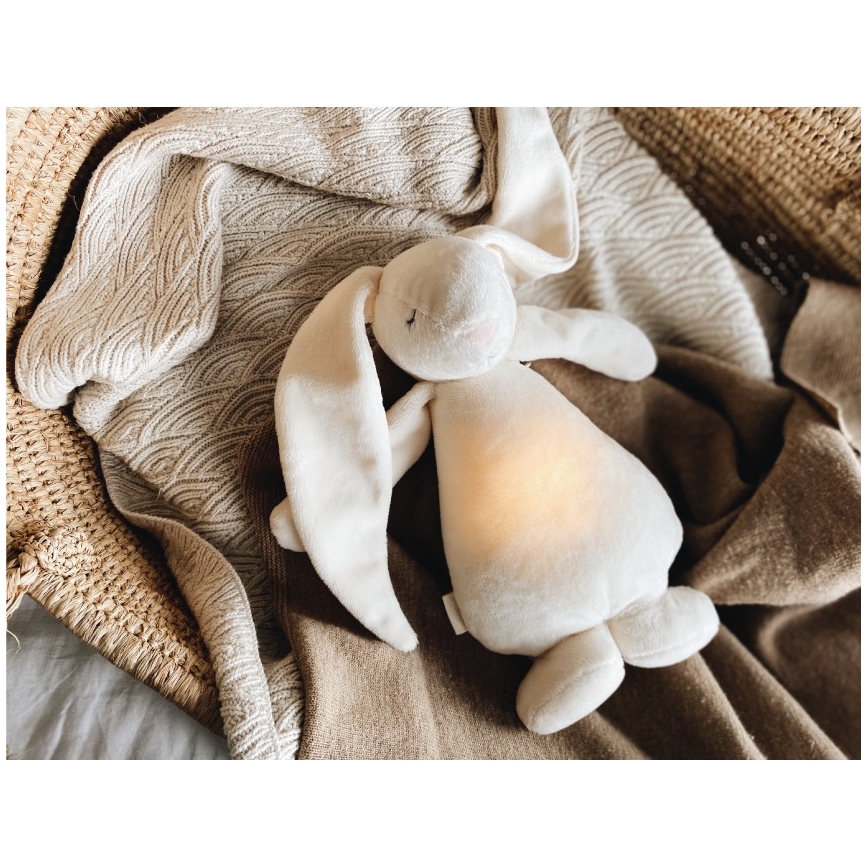 Moonie - Snuggle buddy melodialla ja valolla pupu 2.0 cream