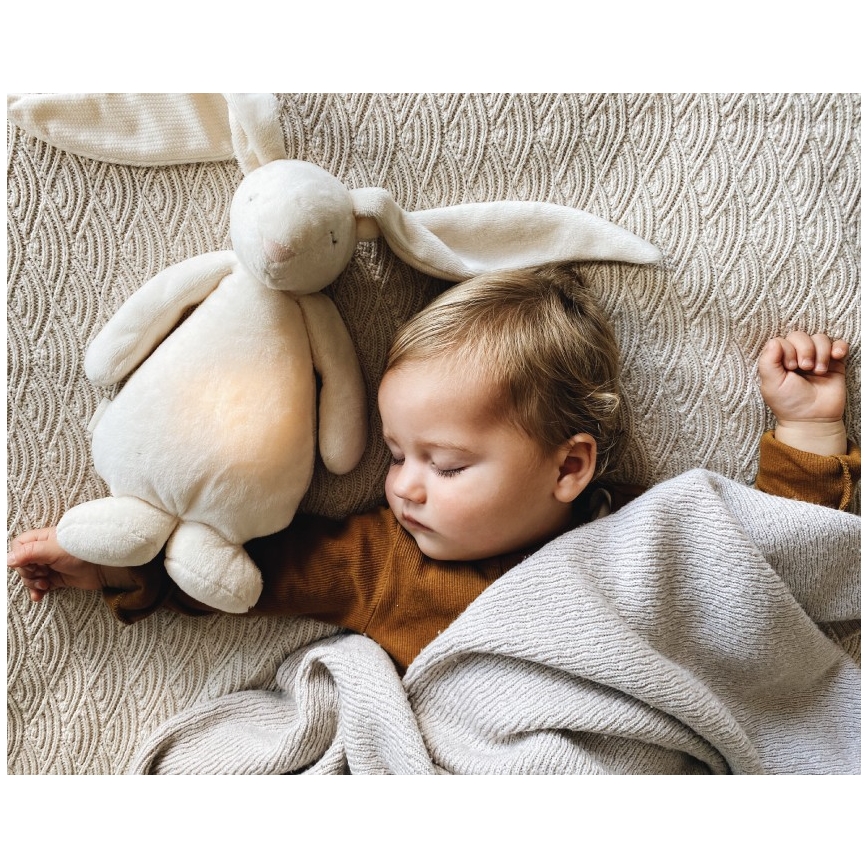 Moonie - Snuggle buddy melodialla ja valolla pupu 2.0 cream