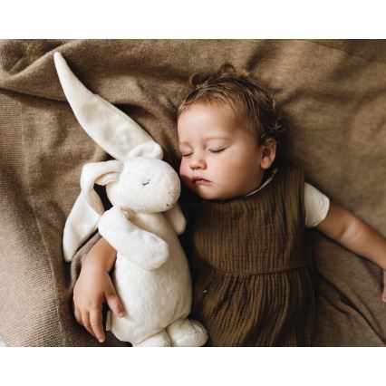 Moonie - Snuggle buddy melodialla ja valolla pupu 2.0 organic cappuccino