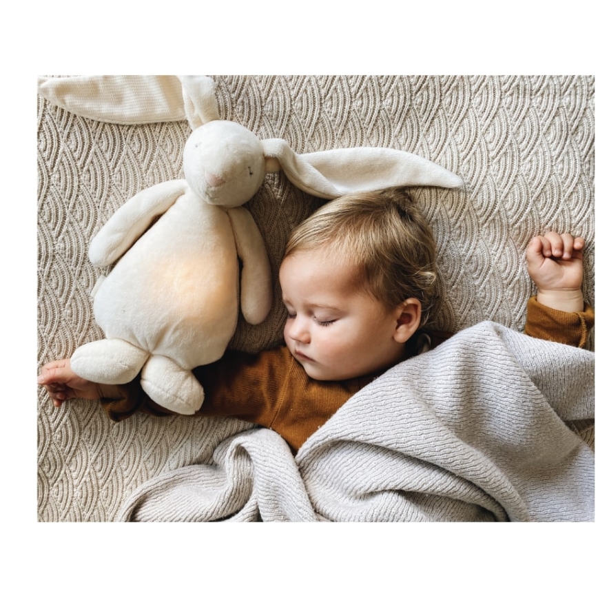 Moonie - Snuggle kaveri melodialla ja valolla pupu kerma