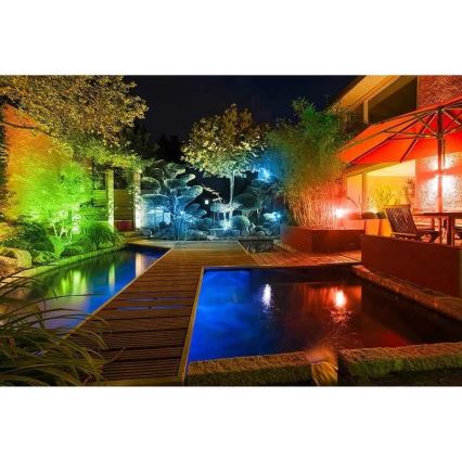 Müller-Licht - LED RGBW Himmennettävä ulko valonheitin LED/10W/230V IP65 + kauko-ohjaus