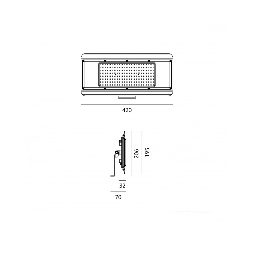 MULTILUXO 4-in-1 LED-tekninen valaisin 200 W/230 V 4000 K IP65 42 cm