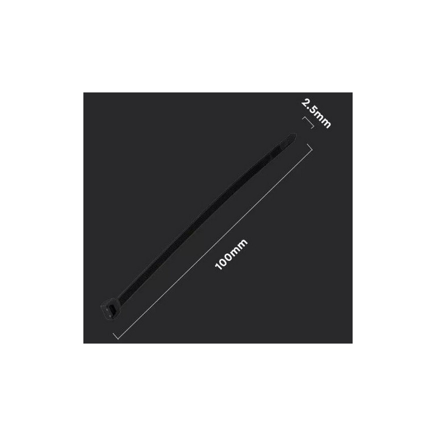 Muovinen taittohihna 2,5x100mm 100kpl musta