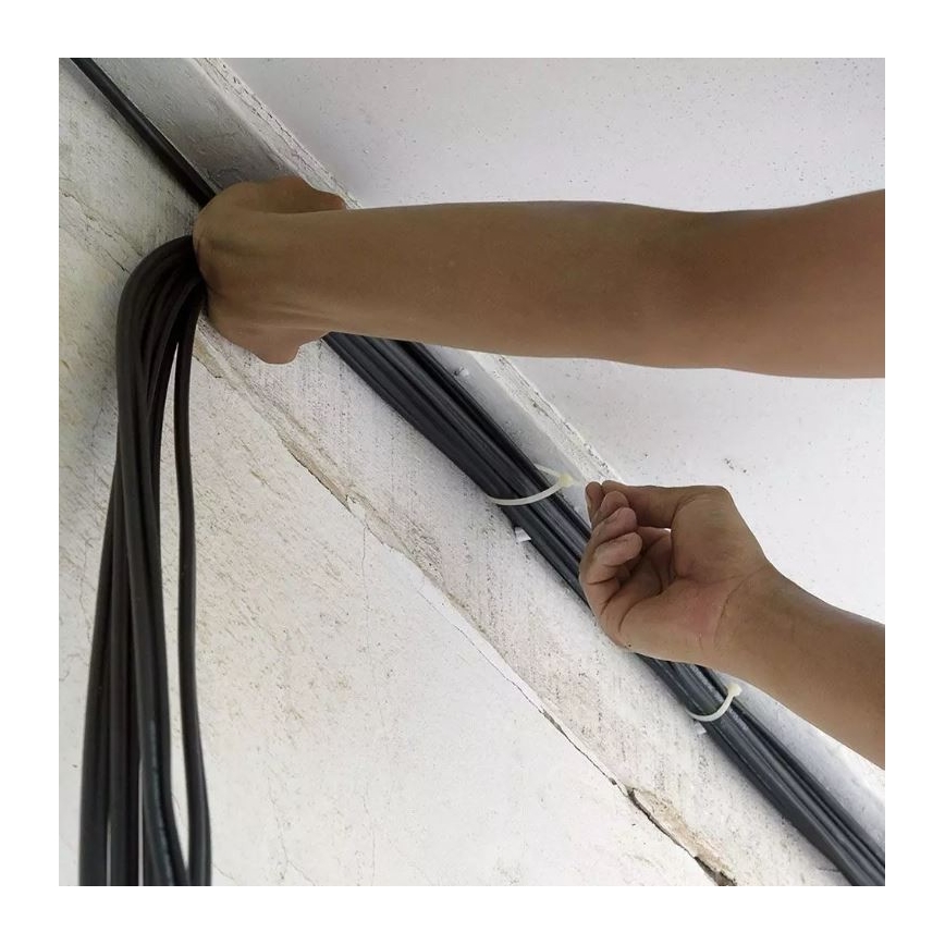 Muovinen taittohihna 2,5x100mm 100kpl valkoinen