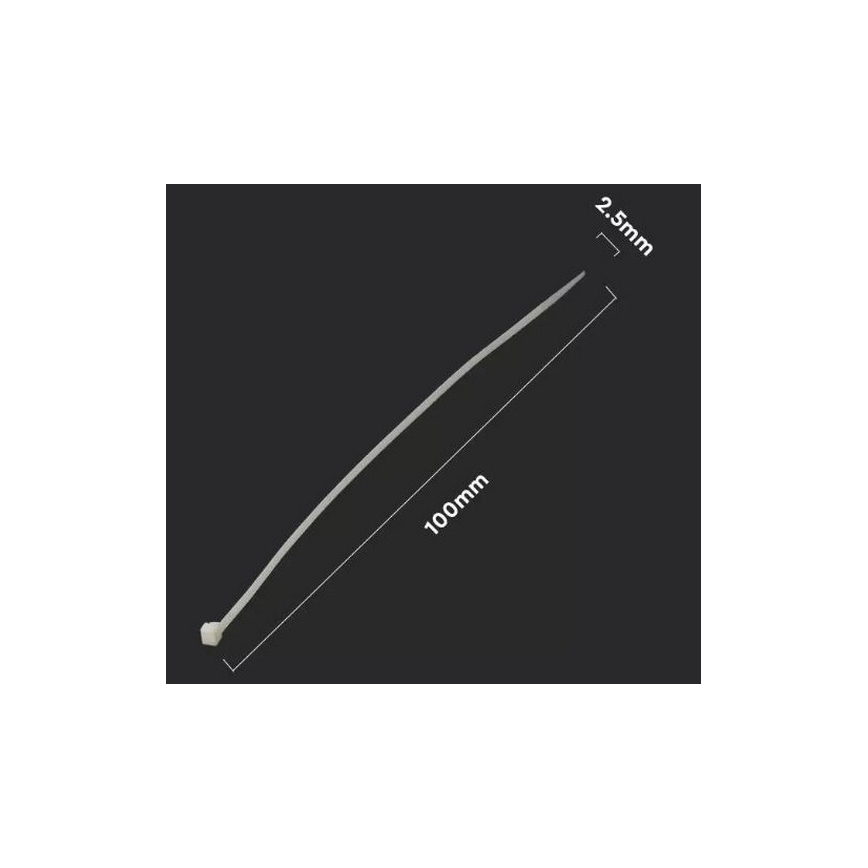 Muovinen taittohihna 2,5x100mm 100kpl valkoinen