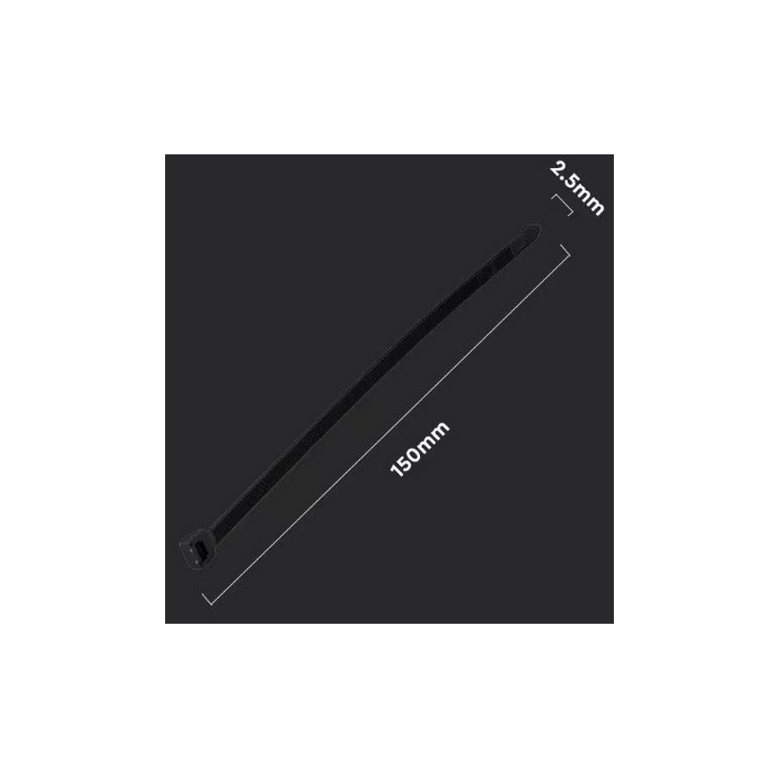 Muovinen taittohihna 2,5x150mm 100kpl musta