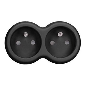 Musta jakopistorasia 2 x 10 A