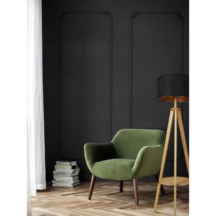 Musta lattiavalaisin 1xE27/40W/230V