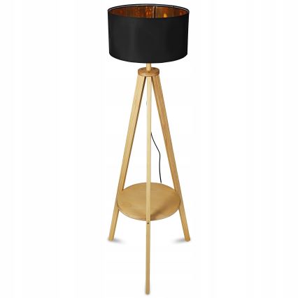 Musta lattiavalaisin 1xE27/40W/230V