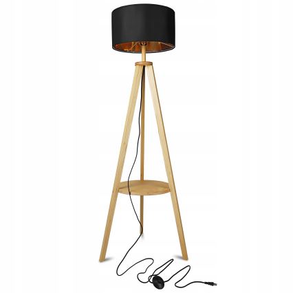 Musta lattiavalaisin 1xE27/40W/230V