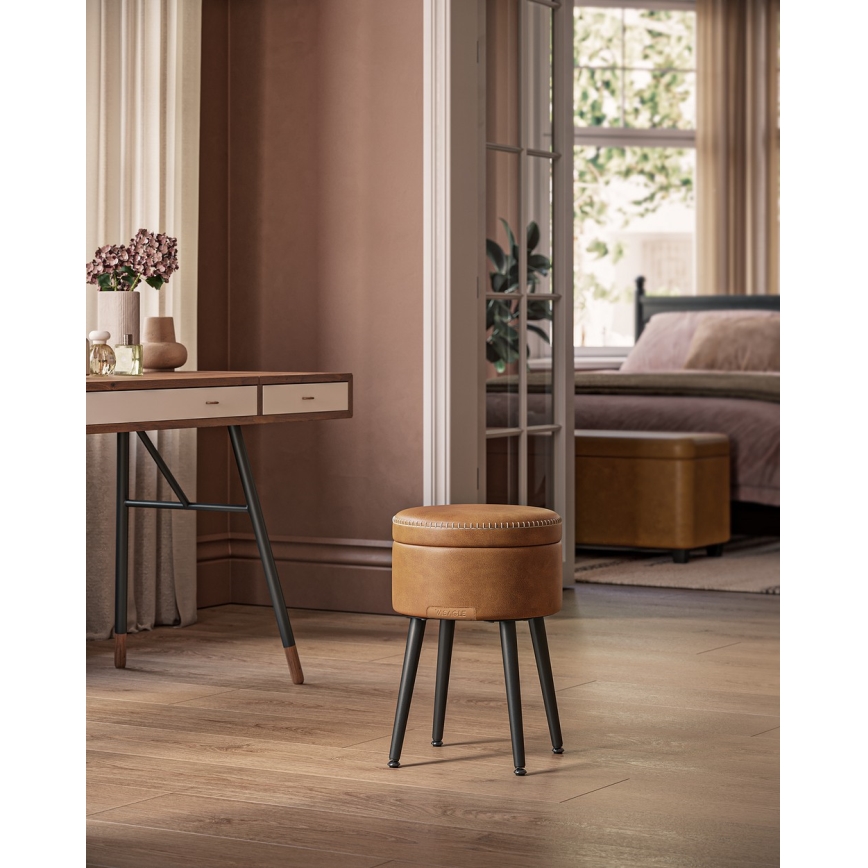 Nahkainen rahi CORE, konjakinruskea