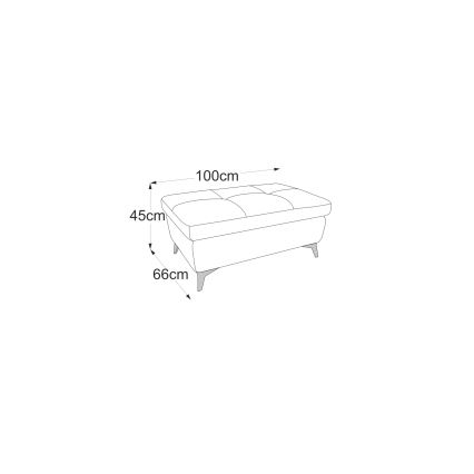 Nahkainen rahi SALERNO II 66x100 cm ruskea