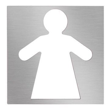 Naisten ikoni 12x12 cm ruostumaton teräs/hopea