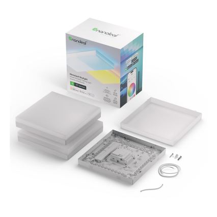Nanoleaf - SETTI 3x LED RGBW himennettävät kattovalaisimet SKYLIGHT LED/18W/230V + 2xLED/16W/230V 2700-6500K Wi-Fi