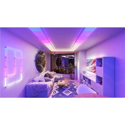 Nanoleaf - SETTI 3x LED RGBW himennettävät kattovalaisimet SKYLIGHT LED/18W/230V + 2xLED/16W/230V 2700-6500K Wi-Fi