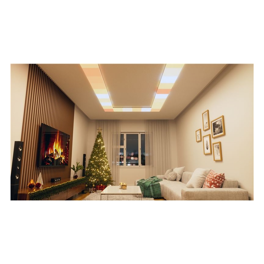 Nanoleaf - SETTI 3x LED RGBW himennettävät kattovalaisimet SKYLIGHT LED/18W/230V + 2xLED/16W/230V 2700-6500K Wi-Fi