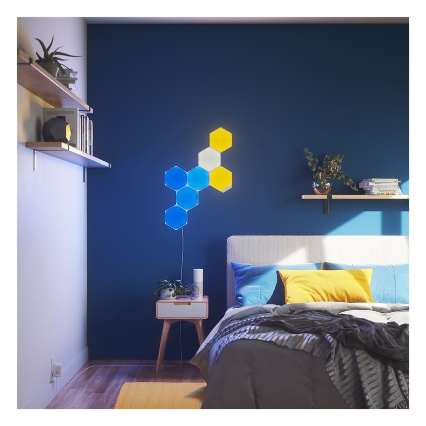 Nanoleaf - SETTI 9x LED RGB Himmennyspaneeli SHAPES HEXAGON LED/2W/230V 1200-6500K Wi-Fi