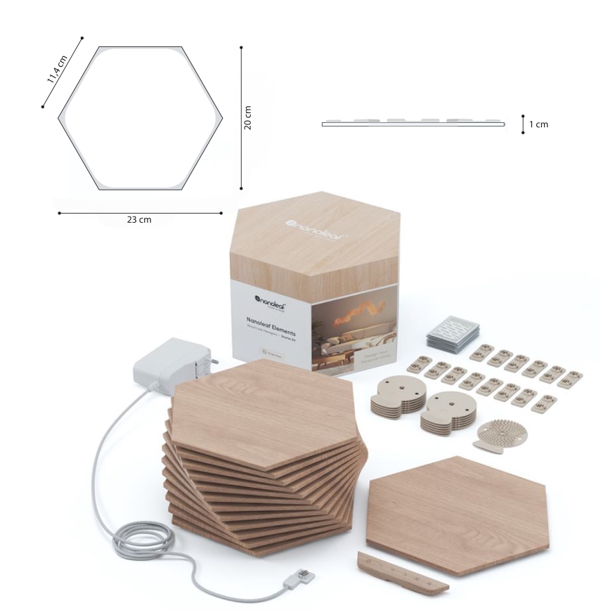 Nanoleaf - SETTI 13x Himmennettänä LED-paneeli HEXAGONS LED/2W/230V Wi-Fi