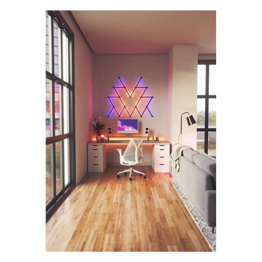 Nanoleaf - Kiskosarjan suoja LINES 9 kpl musta matta