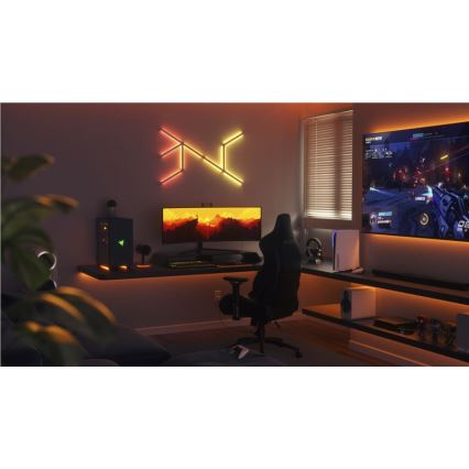 Nanoleaf - SETTI 9x LED RGBW Himmennettävä kisko LINES LED/2W/230V 1200-6000K Wi-Fi