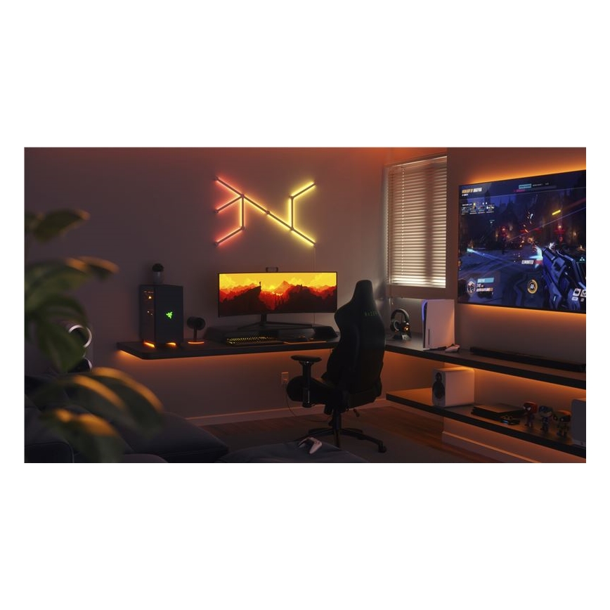 Nanoleaf - SETTI 9x LED RGBW Himmennettävä kisko LINES LED/2W/230V 1200-6000K Wi-Fi