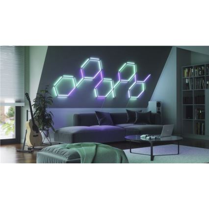 Nanoleaf - SETTI 9x LED RGBW Himmennettävä kisko LINES LED/2W/230V 1200-6000K Wi-Fi