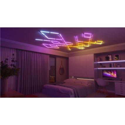 Nanoleaf - SETTI 9x LED RGBW Himmennettävä kisko LINES LED/2W/230V 1200-6000K Wi-Fi