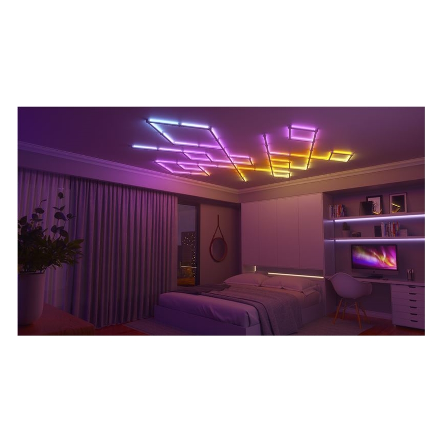 Nanoleaf - SETTI 9x LED RGBW Himmennettävä kisko LINES LED/2W/230V 1200-6000K Wi-Fi