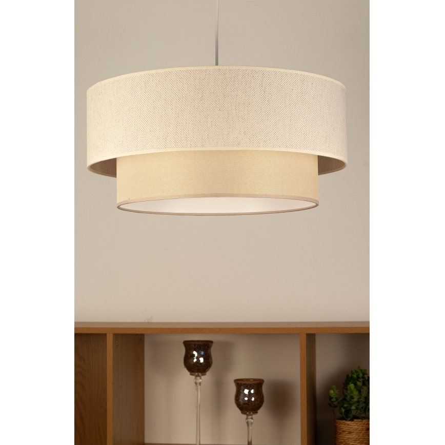 NATIA-riippuvalaisin, kaapelikiinnitys, 1xE27/60W/230V, Ø45 cm, kerma