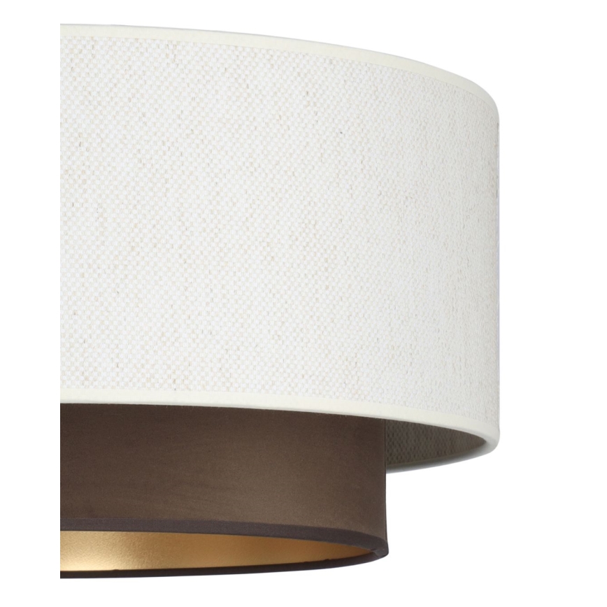 NATIA-riippuvalaisin roikotuslangalla 1xE27/60W/230V, halkaisija 45 cm, valkoinen/ruskea