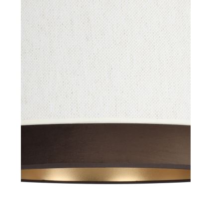 NATIA-riippuvalaisin roikotuslangalla 1xE27/60W/230V, halkaisija 45 cm, valkoinen/ruskea