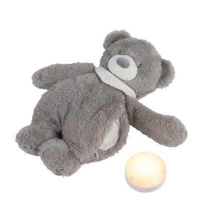 Nattou - Snuggle buddy melodialla ja valolla SLEEPY BEAR 4in1 harmaa