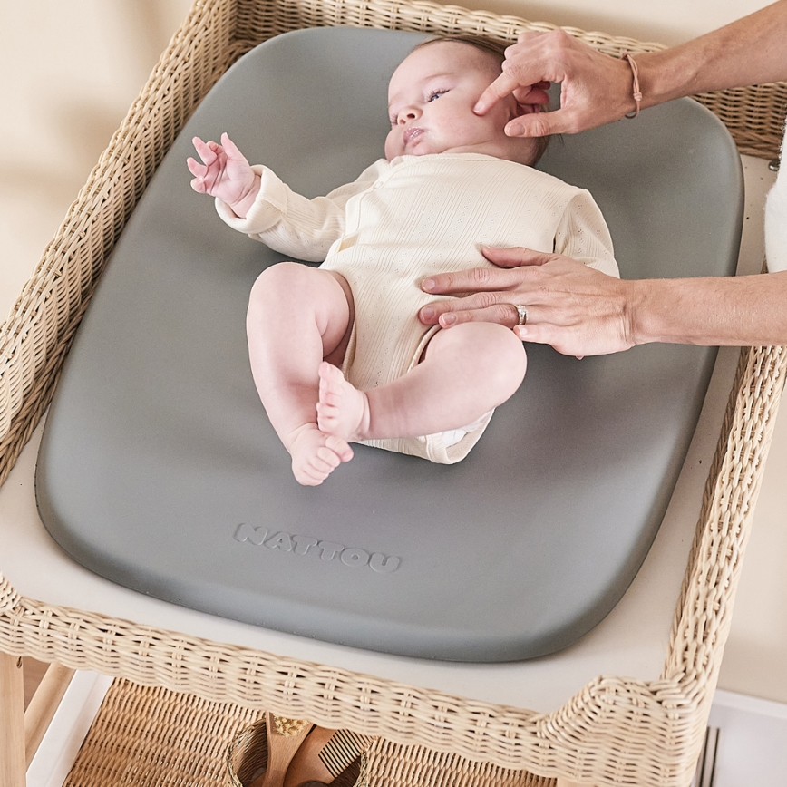 Nattou - Vaihtoalusta SOFTY 50x70 cm harmaa