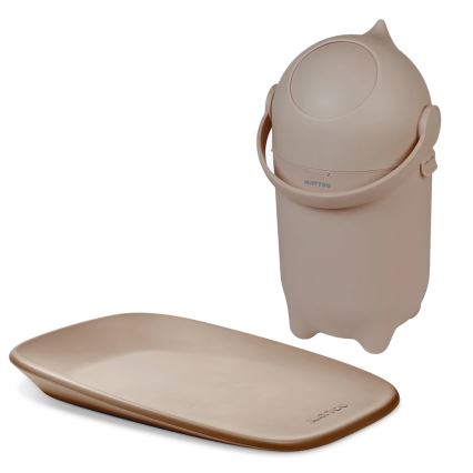 Nattou - Vaipparoskis ja hoitoalusta SOFTY 50x70 cm ruskea