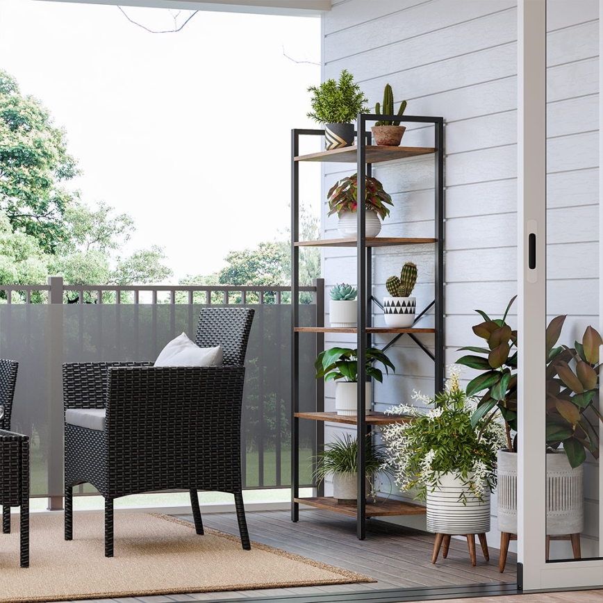 NAVARO-kirjahylly, ruskea/musta