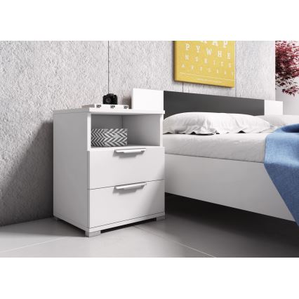 NED-yöpöytä, valkoinen