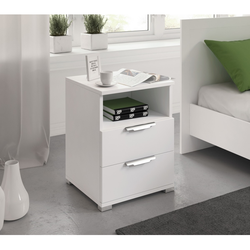 NED-yöpöytä, valkoinen