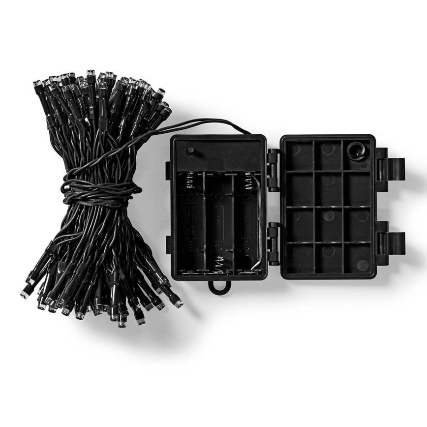 LED-ulkoketju 192xLED/7 toimintoa/3xAA 14,9 m IP44 lämmin valkoinen