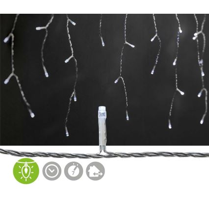 LED Valoketju 360xLED/7 funktiota 14m IP44 kylmä valkoinen