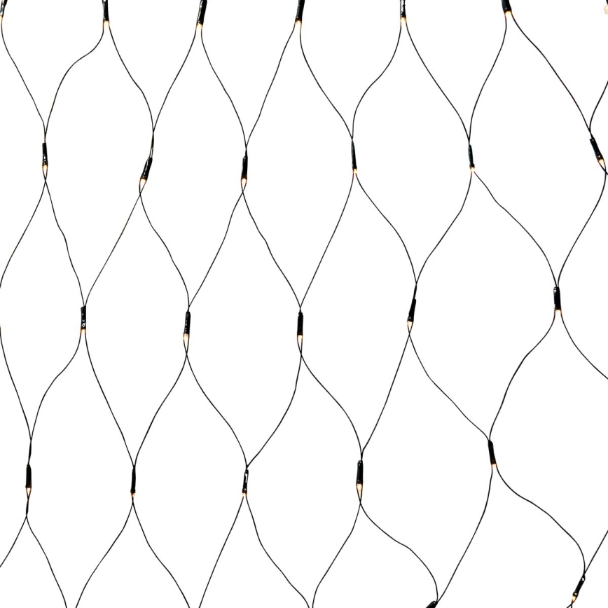 LED-ulkovaloverho 320 LEDiä / 7 toimintoa, 6 m, IP44, lämmin valkoinen